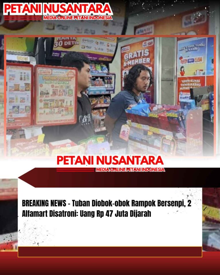 BREAKING NEWS – Tuban Diobok-obok Rampok Bersenpi, 2 Alfamart Disatroni: Uang Rp 47 Juta Dijarah